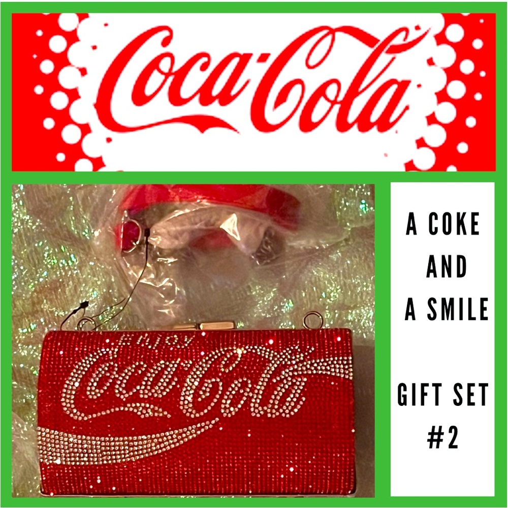 Coca Cola Red and White Crystal Clutch